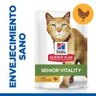 Hill's Adult Mature Science Plan Youthful Vitality Frango em Molho saqueta para gatos, , large image number null